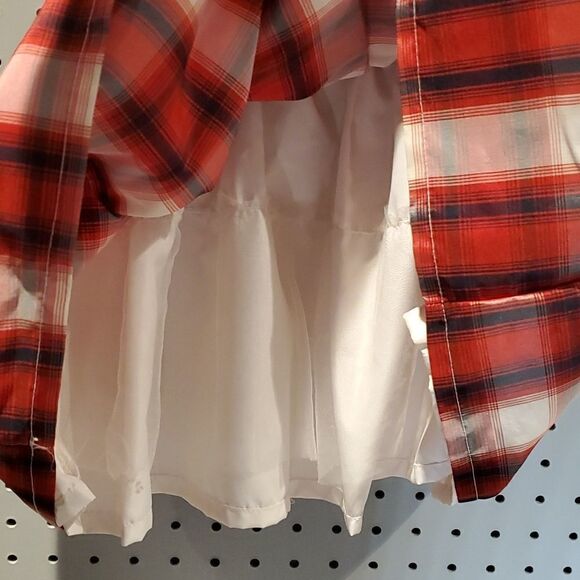 Carter's Sz 18m Girls Red Plaid Short Sleeve Dress, Holiday Fun Dressy - Picture 4 of 8